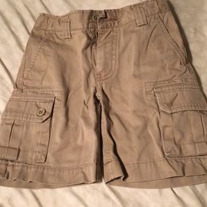 Khaki cargo shorts